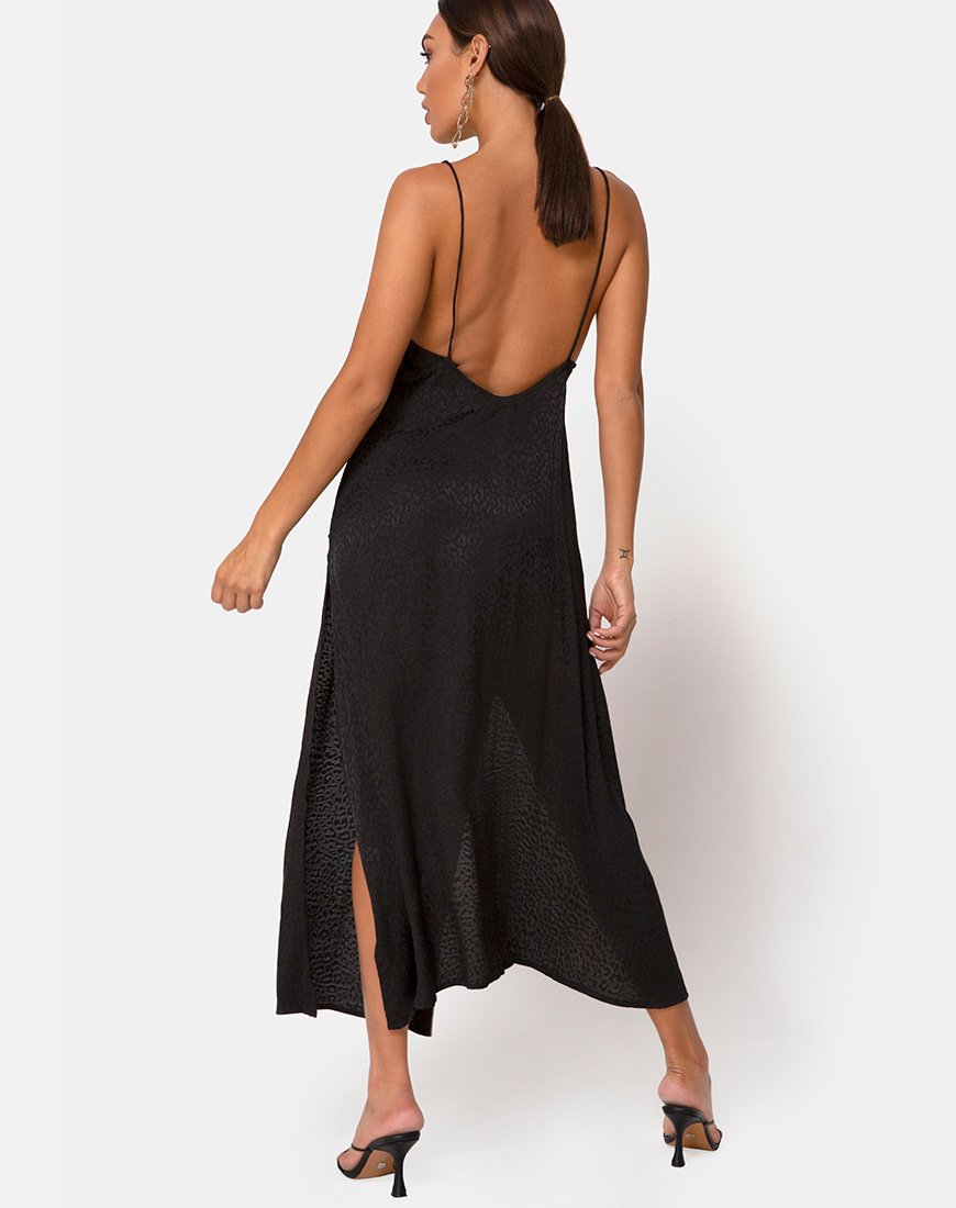 Image de la robe Hime en satin Cheetah Black