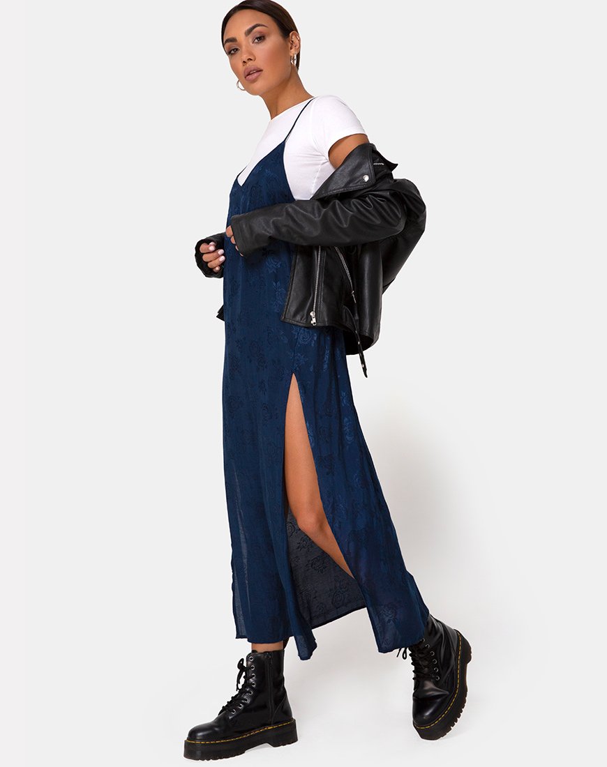 Robe Hime en satin bleu rose