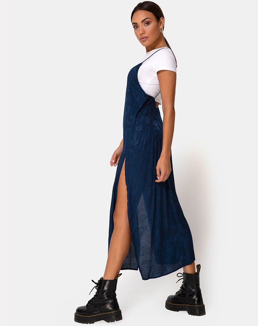 Robe Hime en satin bleu rose