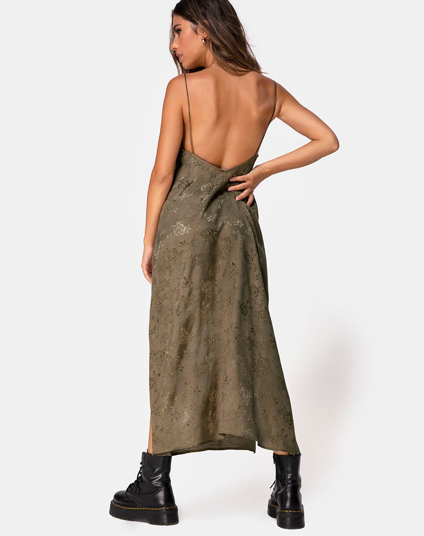 Image de Hime Maxi Dress in Satin Rose Silver Grey