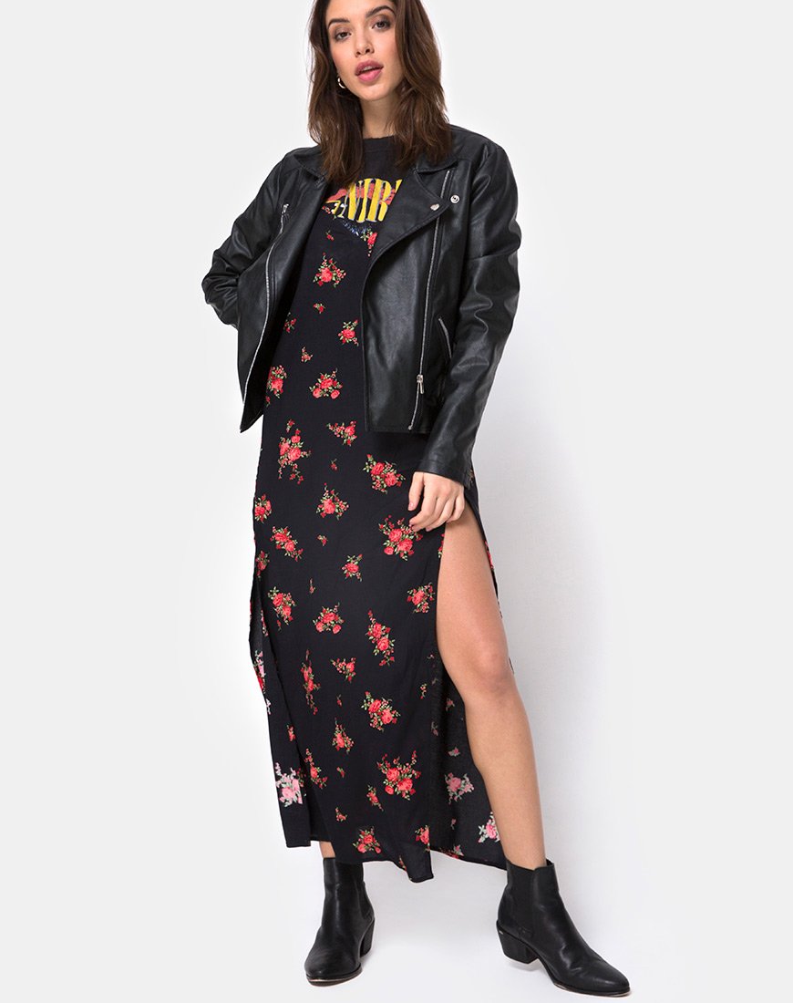 Image de Hime Maxi Dress in Soi Rose Black and Red