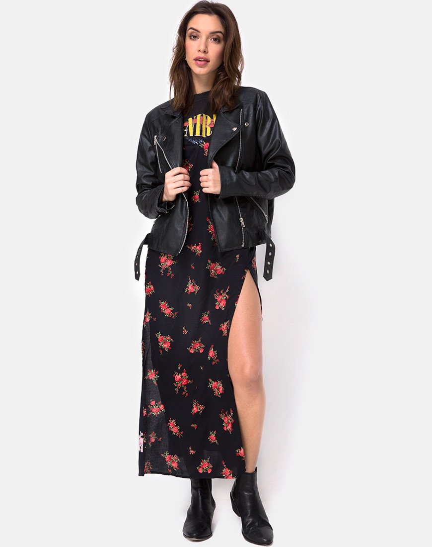 Image de Hime Maxi Dress in Soi Rose Black and Red
