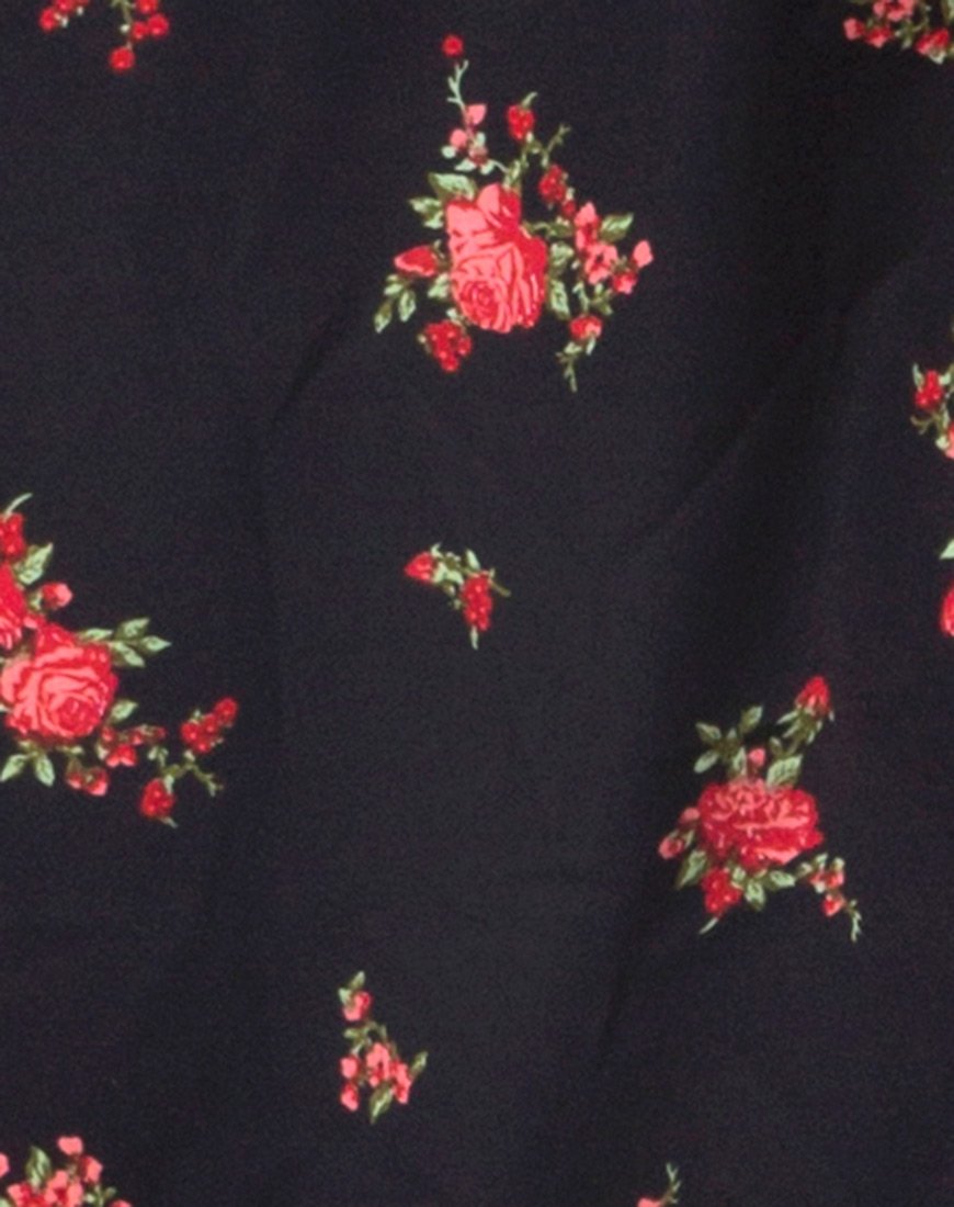 Image de Hime Maxi Dress in Soi Rose Black and Red