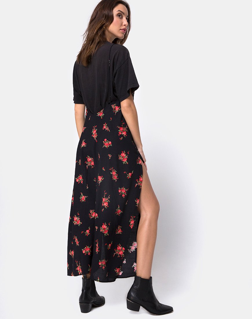 Image de Hime Maxi Dress in Soi Rose Black and Red