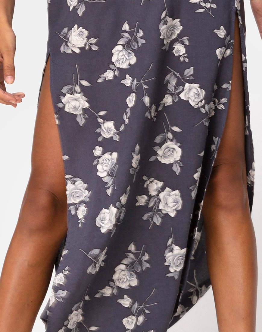 Image de Hime Maxi Dress in White Rose Grey