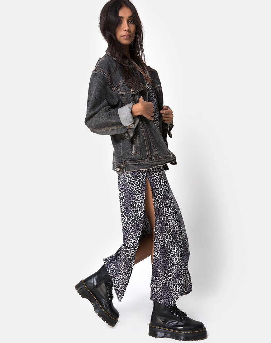 Image de Hime Maxi Dress in Rar Leopard Grey