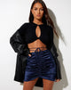 Image de Holie Mini Jupe en Satin Spandex Inky Blue