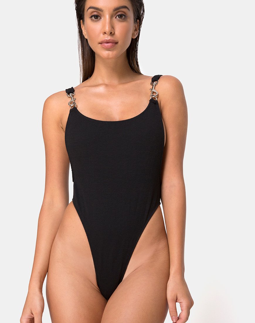Image de Hooked Swimsuit en noir