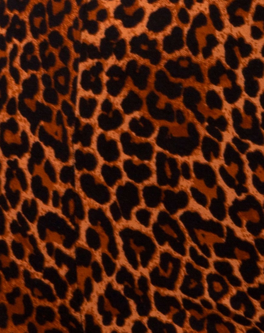 Image du pantalon Hot Pant en léopard Ditsy Orange