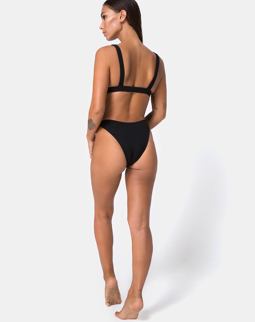 Image de Hyuna Bikini Top in Black with Silver Buckle