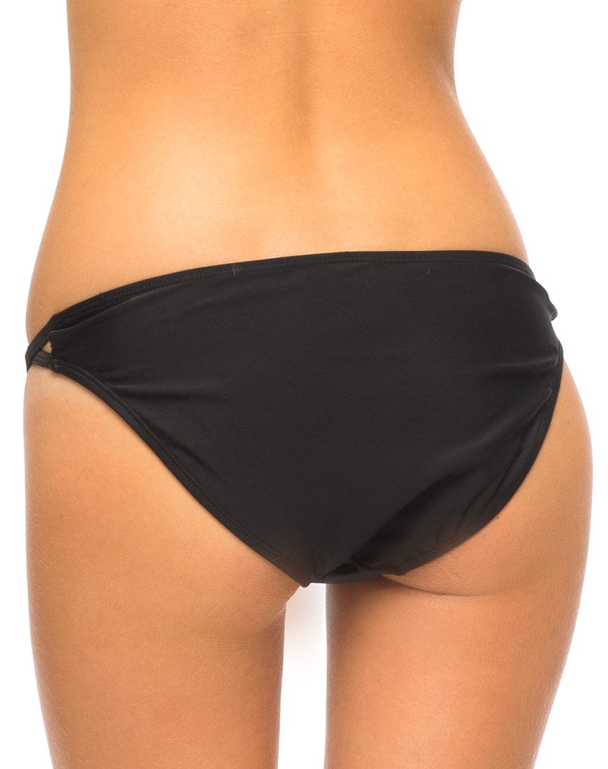 Bas de bikini découpé Ice en noir