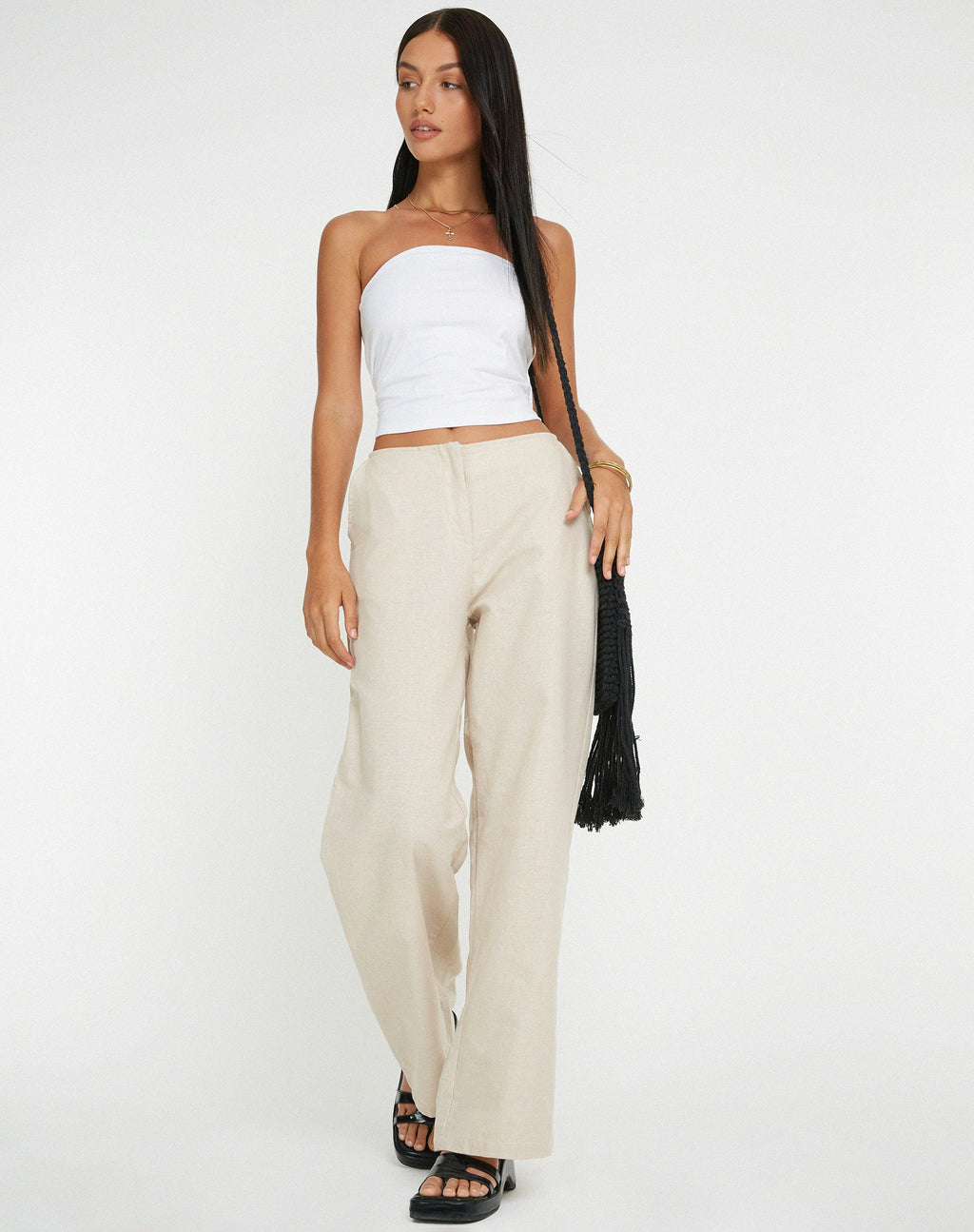 Pantalon large Idama, écru