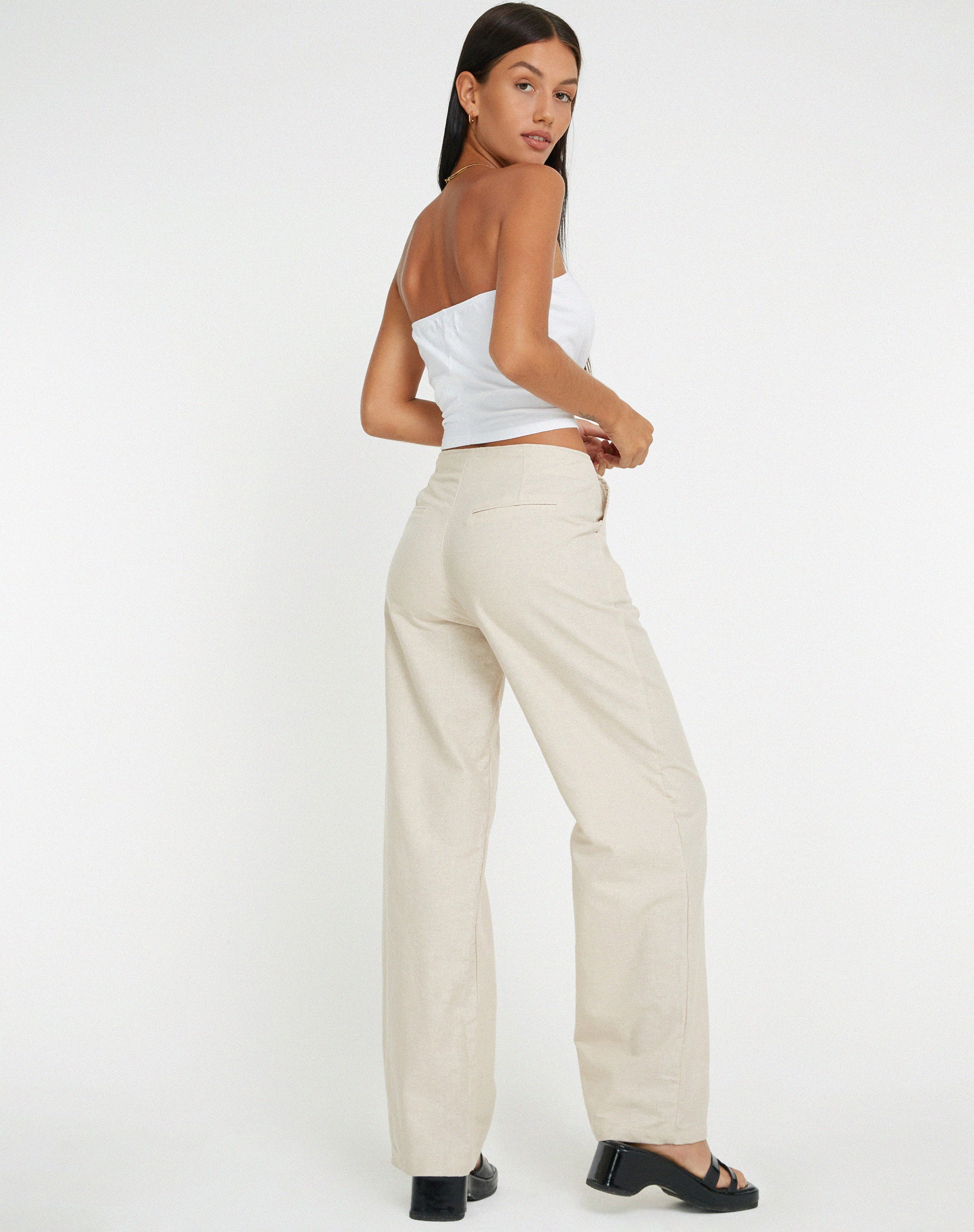 image de Idama Wide Leg Trouser in Ecru