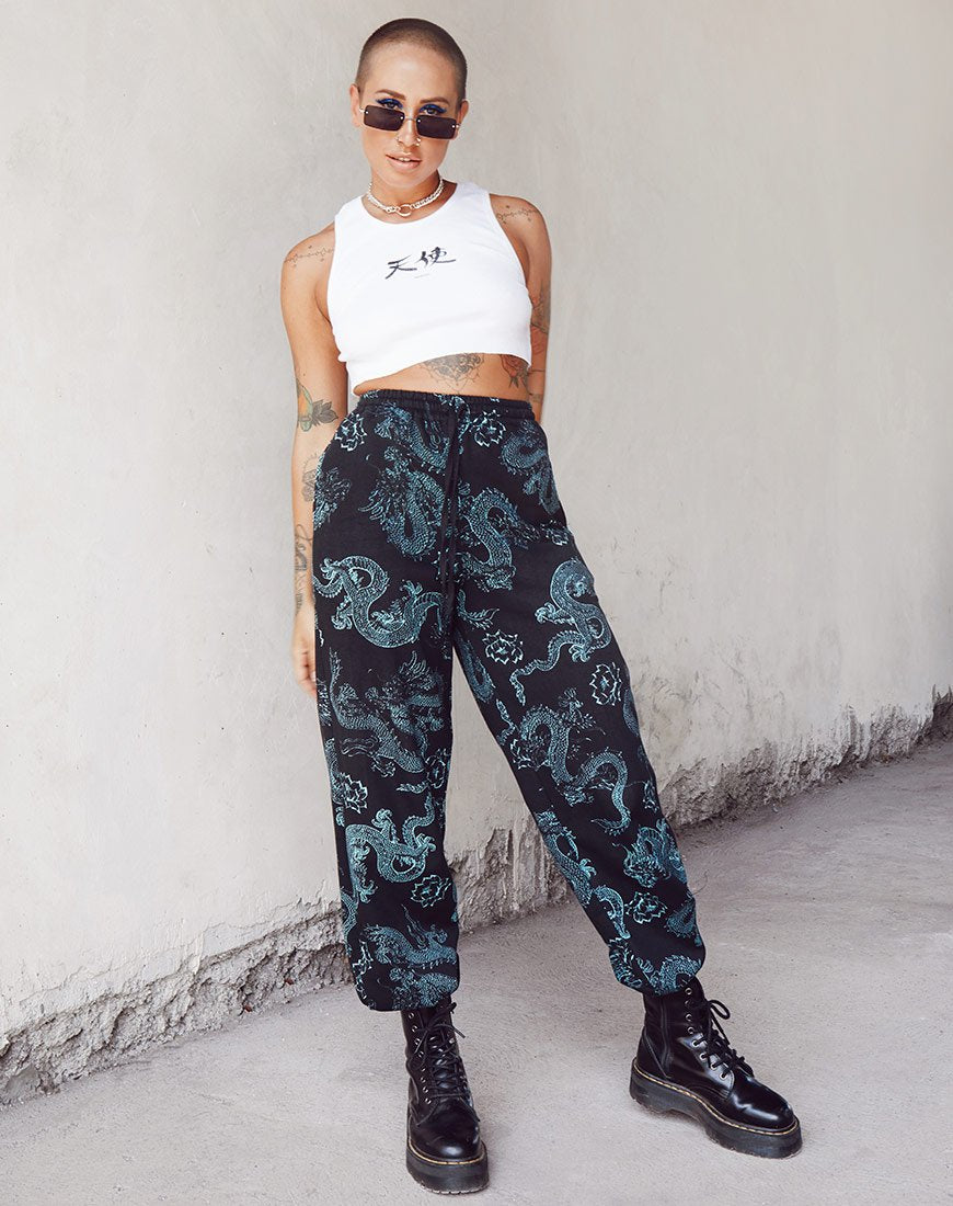 Image de Basta Jogger en Dragon Flower Black and Mint