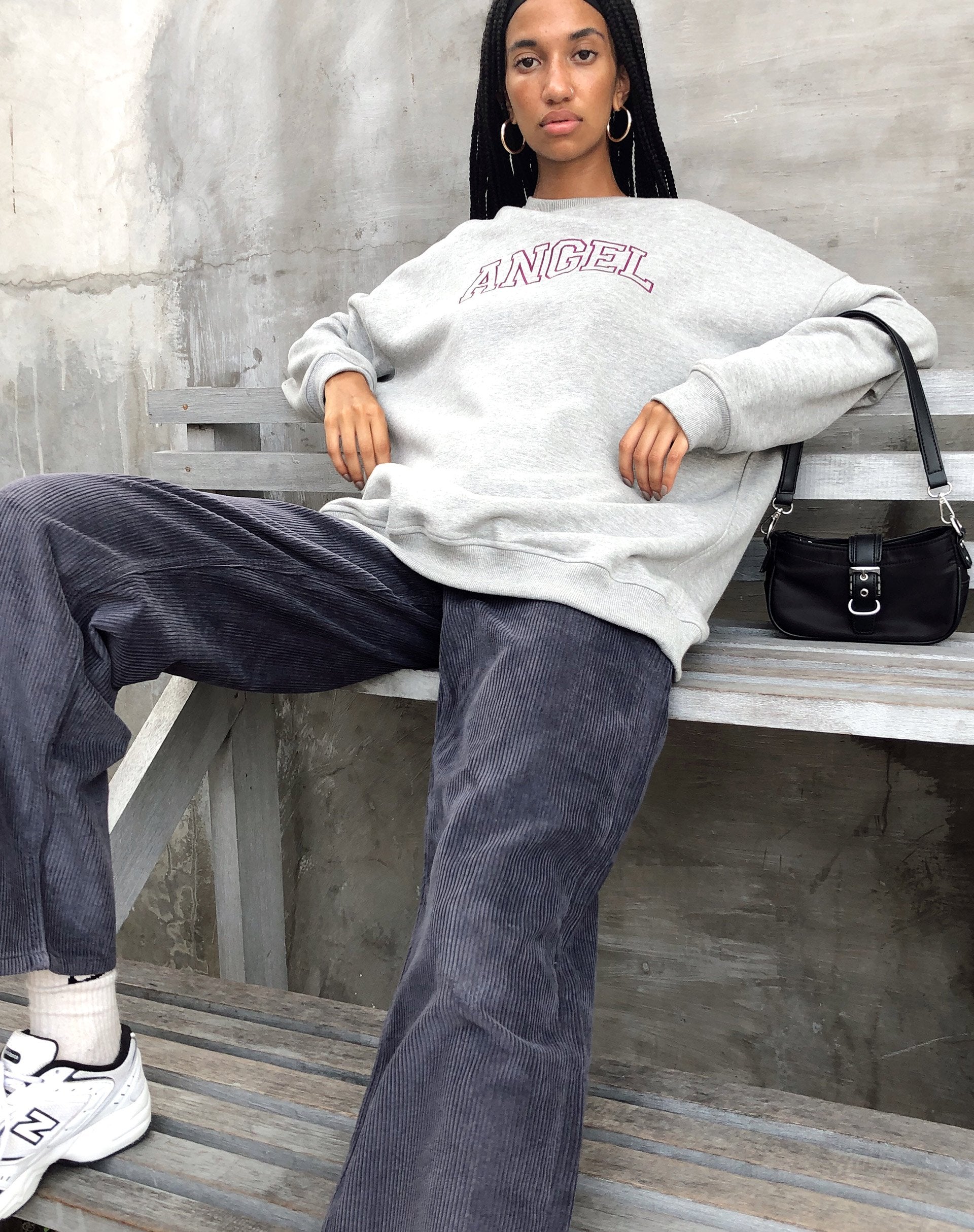 Image de Glo Sweatshirt en Grismarl Angel Embro en Bourgogne