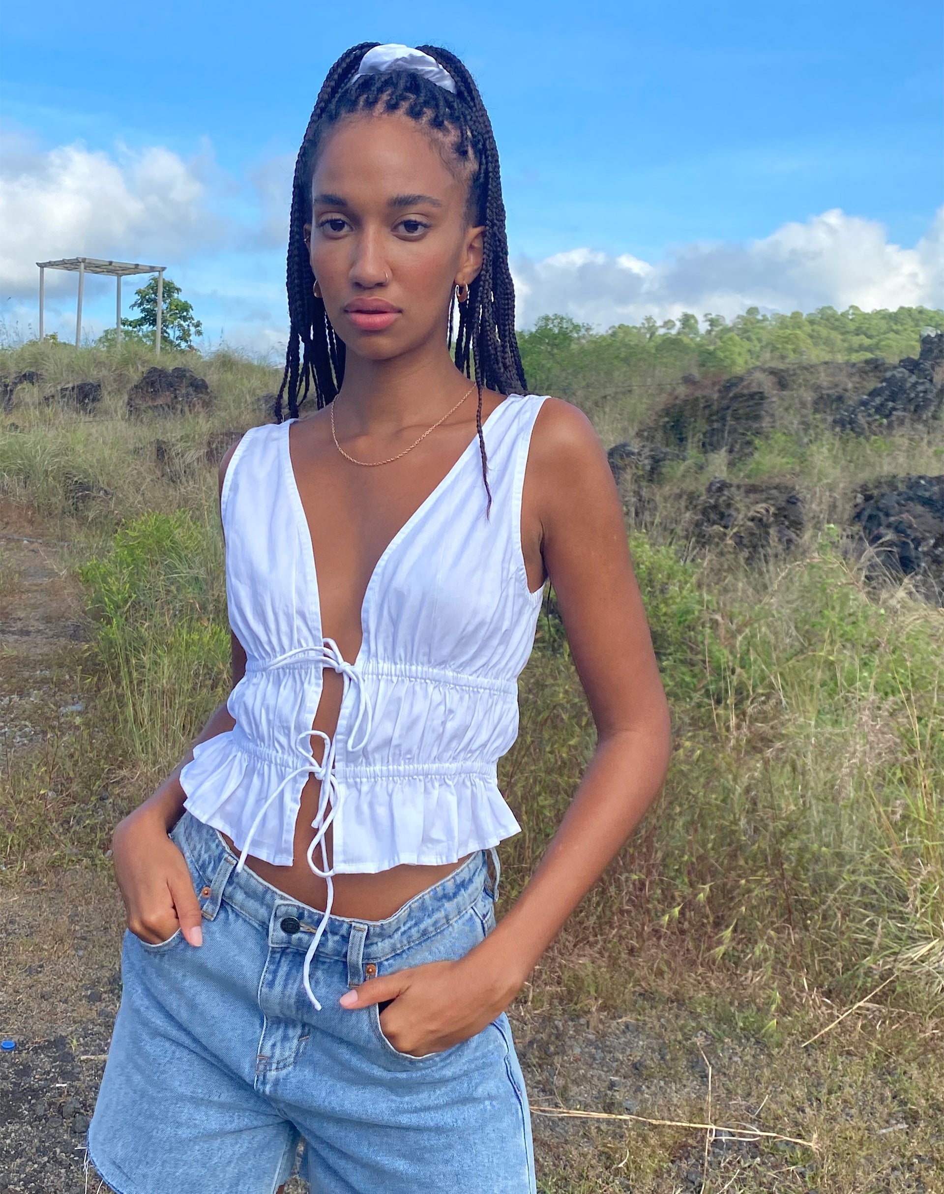 image de Kayson Crop Top in White