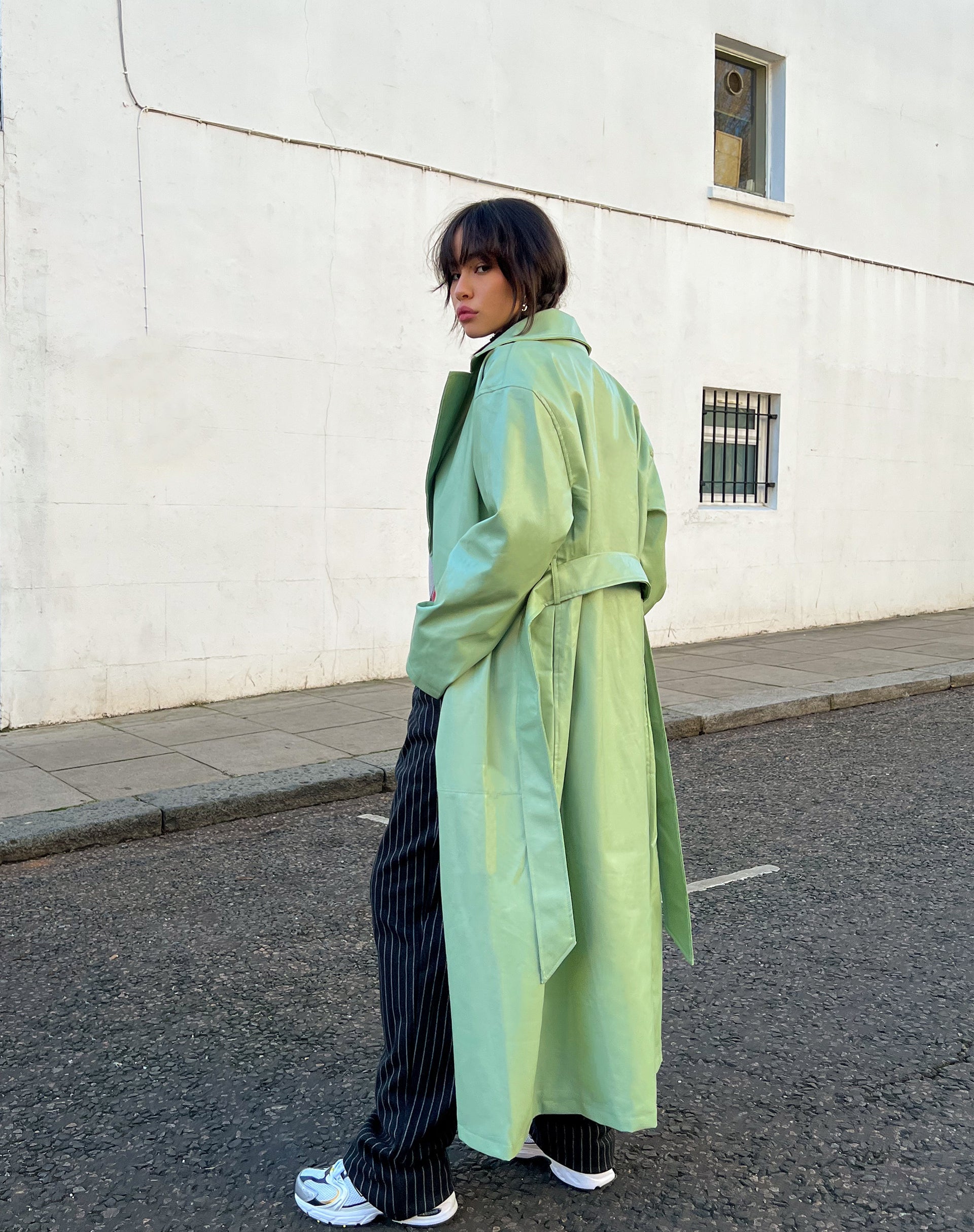 image de Ejo Trench Coat en PU Mint
