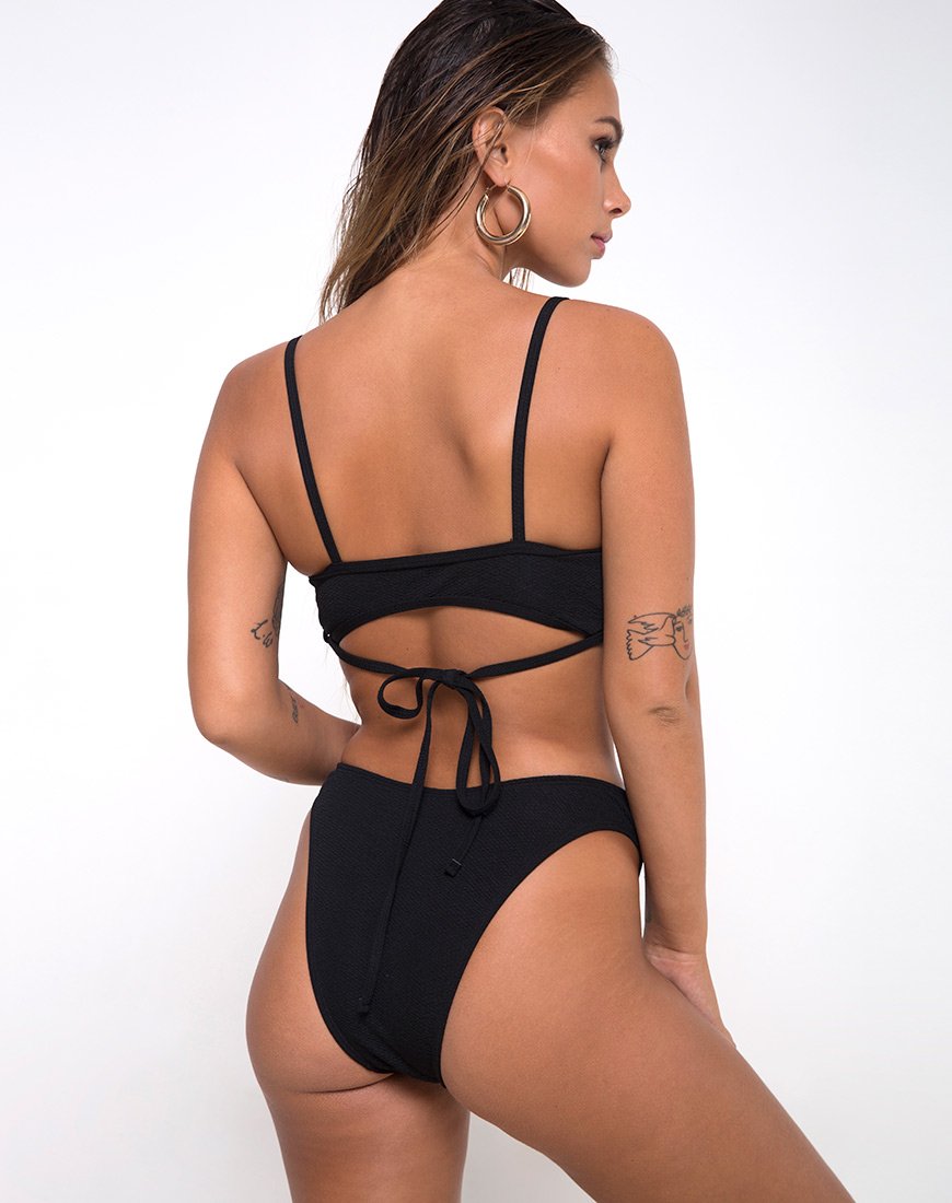 Image de Ina Bottom Bikini in Texture Black