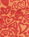  Coeur rétro orange