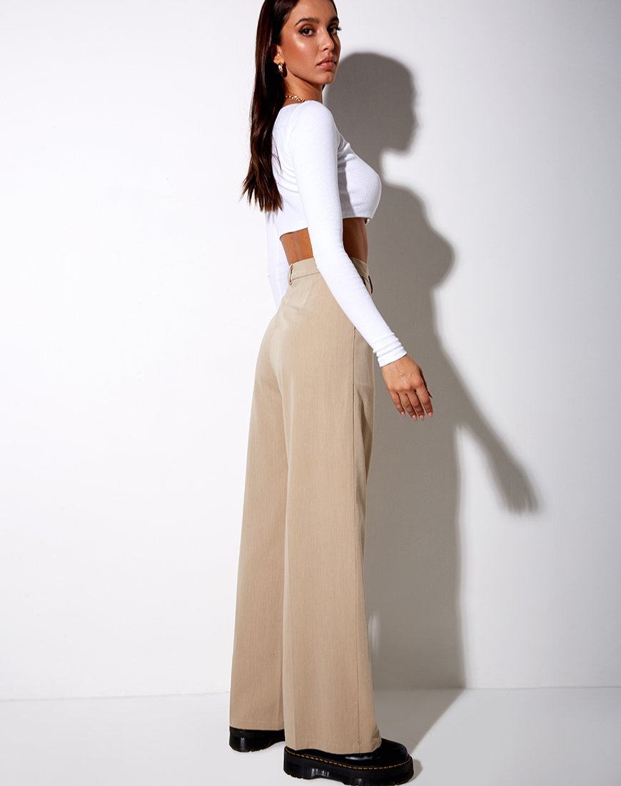 Image de Ineke Crop Top in Rib White