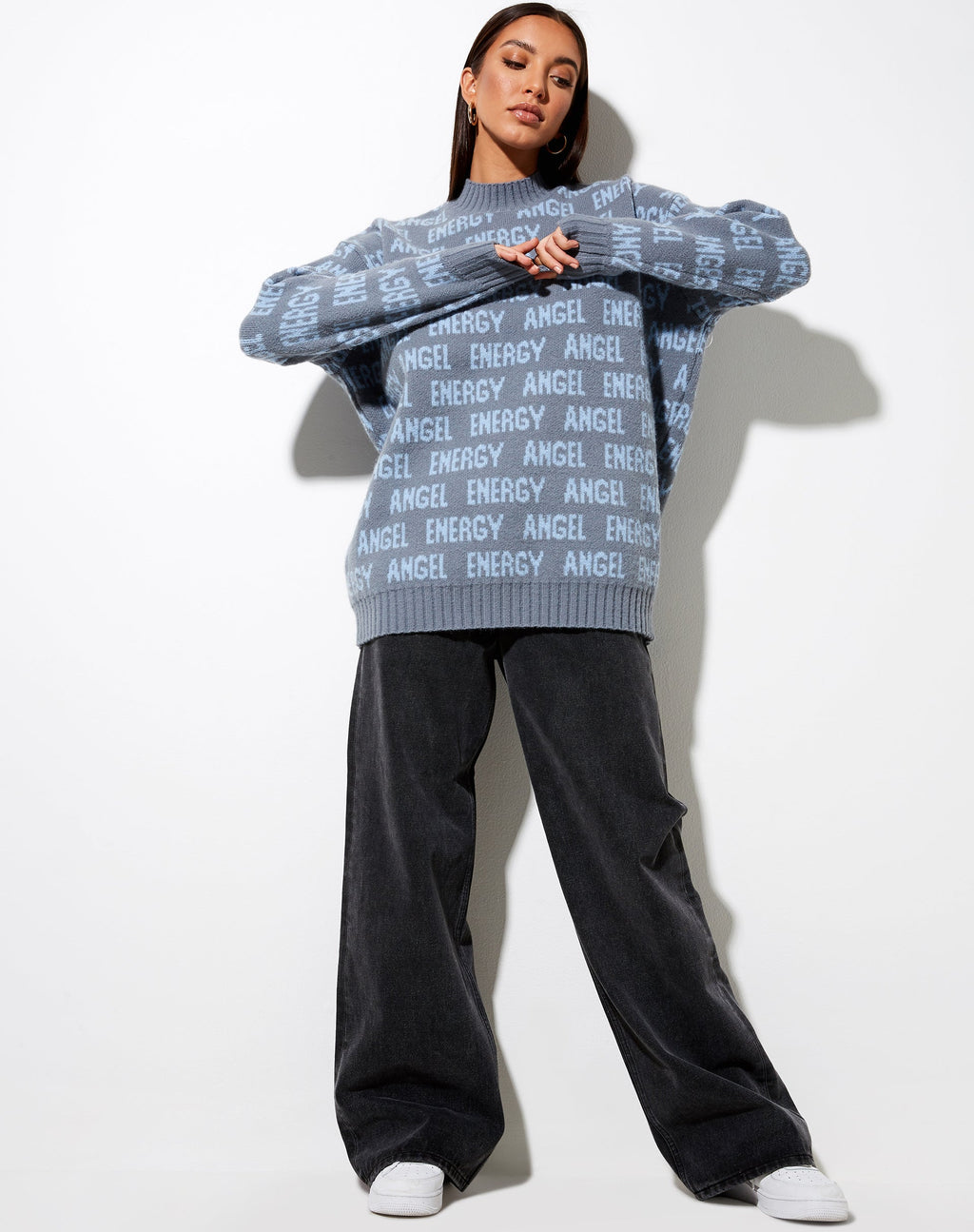 Pull Iskov en gris doux et bleu poudré Angel Energy