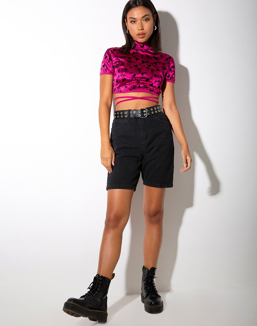 Image de Jacki Crop Top in Butterfly Bloom Pink