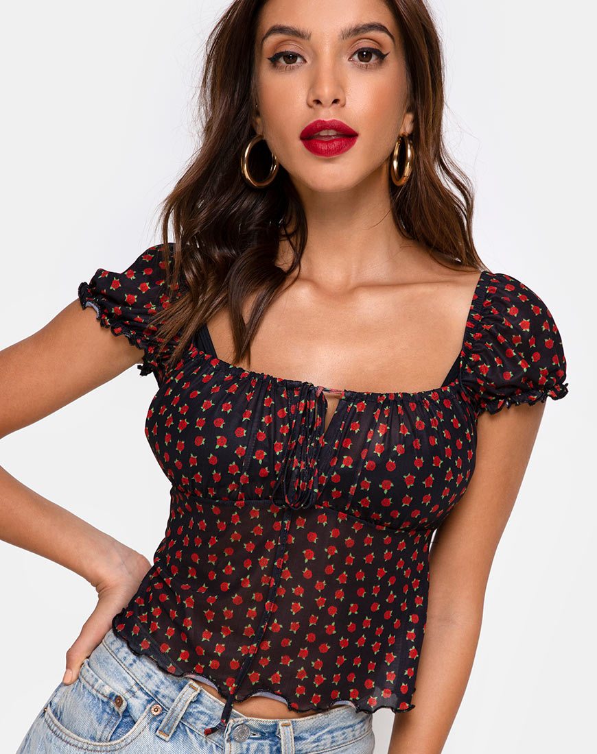 Image de Jalina Top in Dotty Rose Net