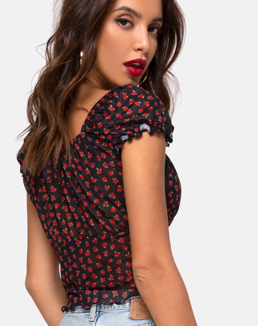 Image de Jalina Top in Dotty Rose Net