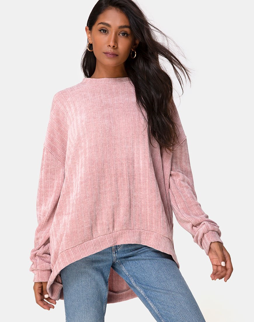 Pull Jama en tricot rose
