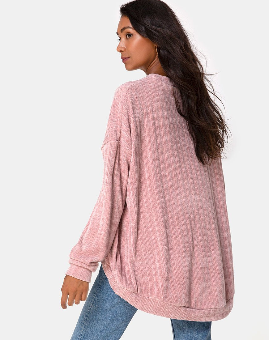 Pull Jama en tricot rose