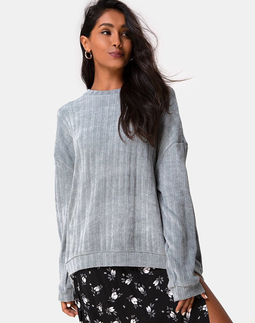 Pull Jama en tricot argenté