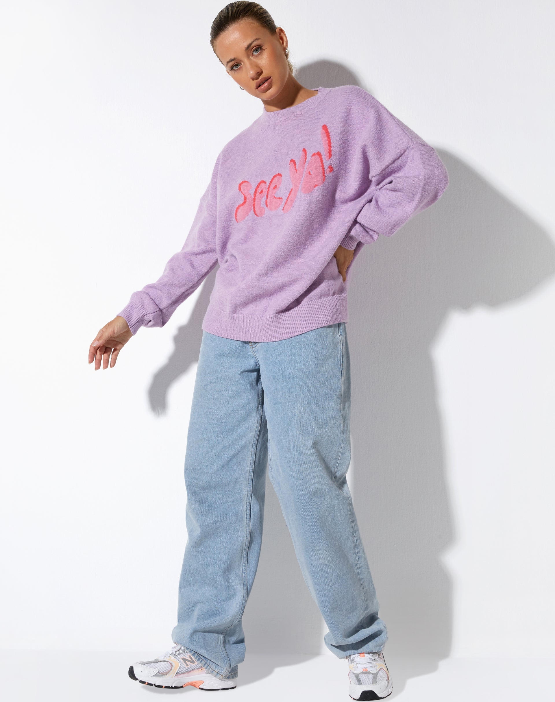IMAGE DU Pull Jamin en tricot Lilas See Ya