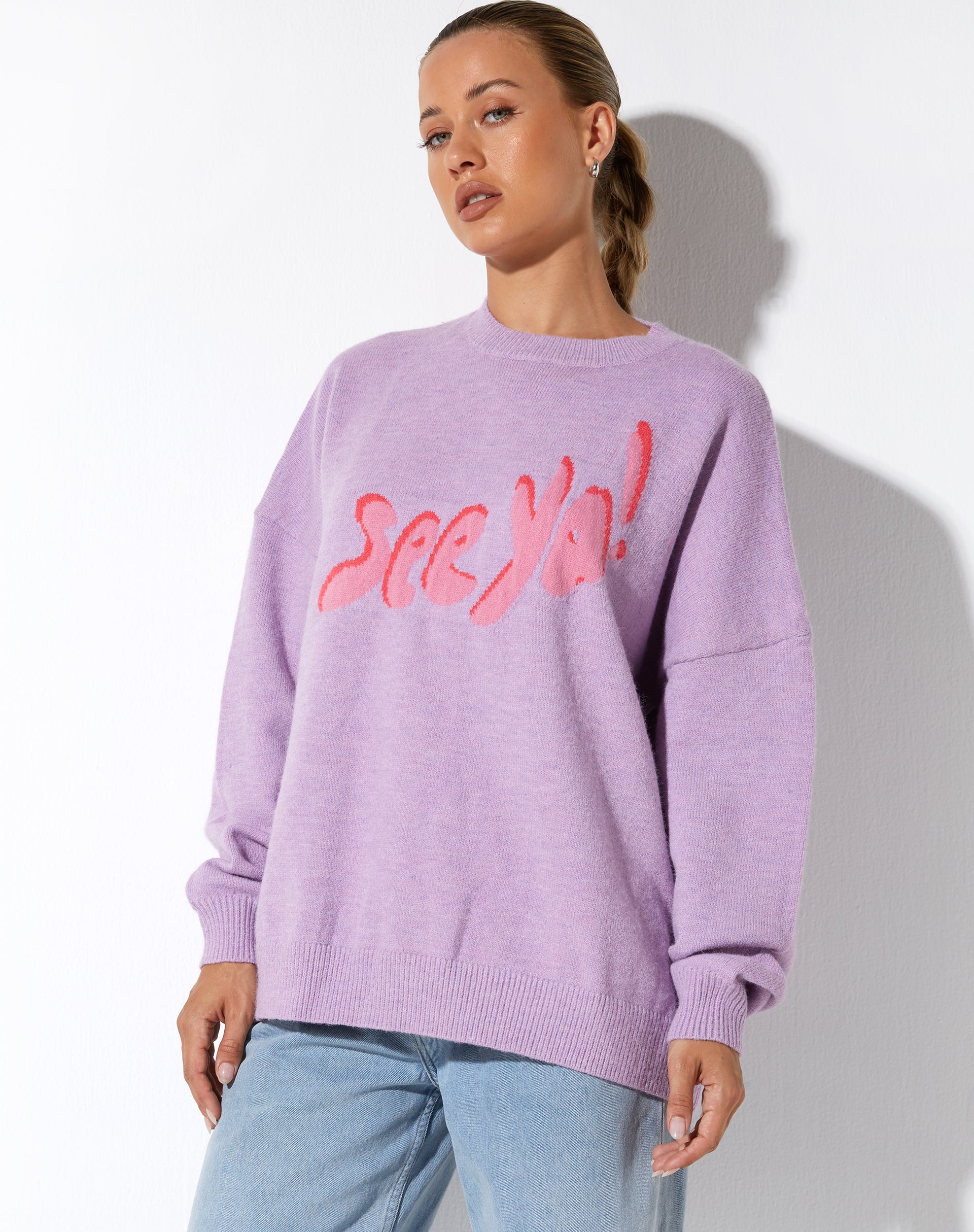 IMAGE DU Pull Jamin en tricot Lilas See Ya