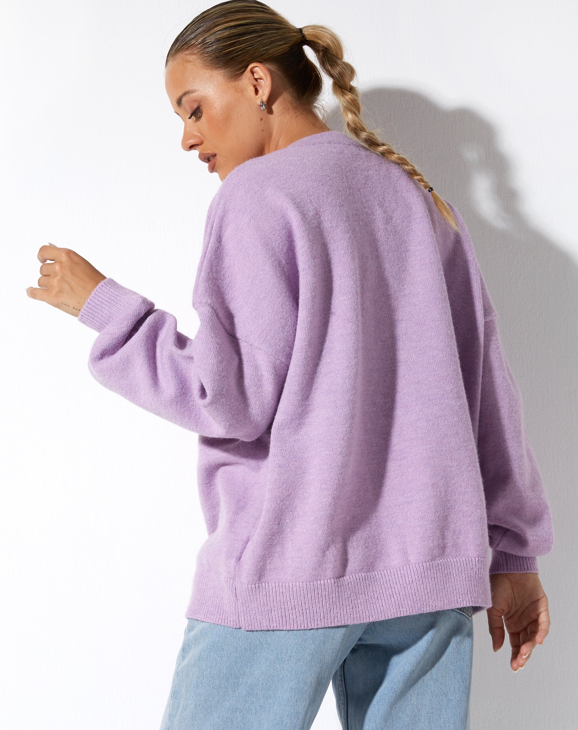 IMAGE DU Pull Jamin en tricot Lilas See Ya