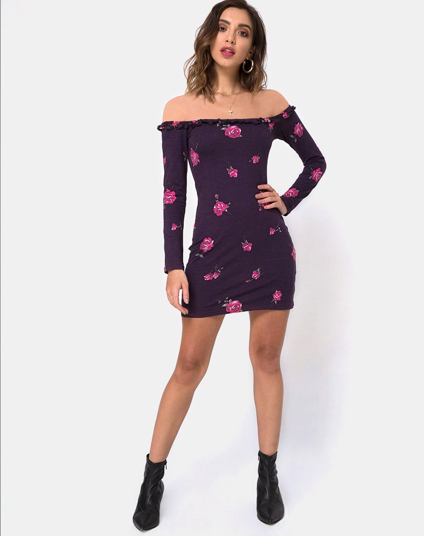 Image of Janelis Bodycon Dress in Evening Rose