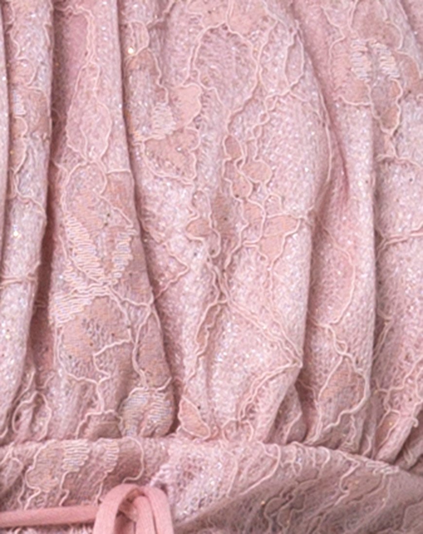 Image de la robe Janette en dentelle rose