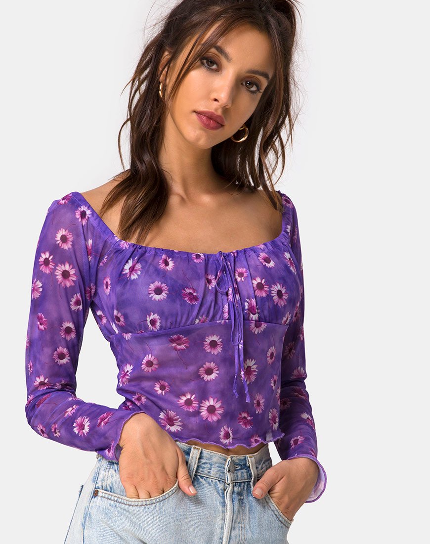 Top Janina en Daisy Daze violet