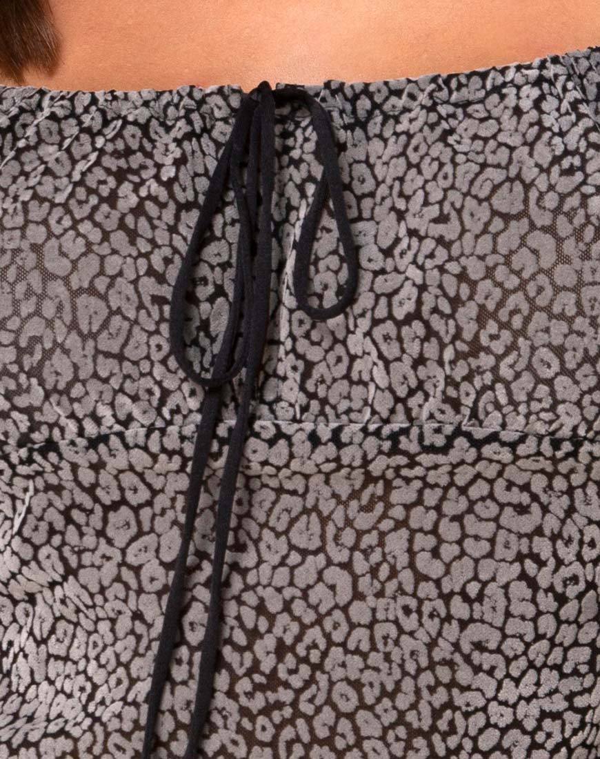 Image de Janina Top in Ditsy Leopard Grey Flock