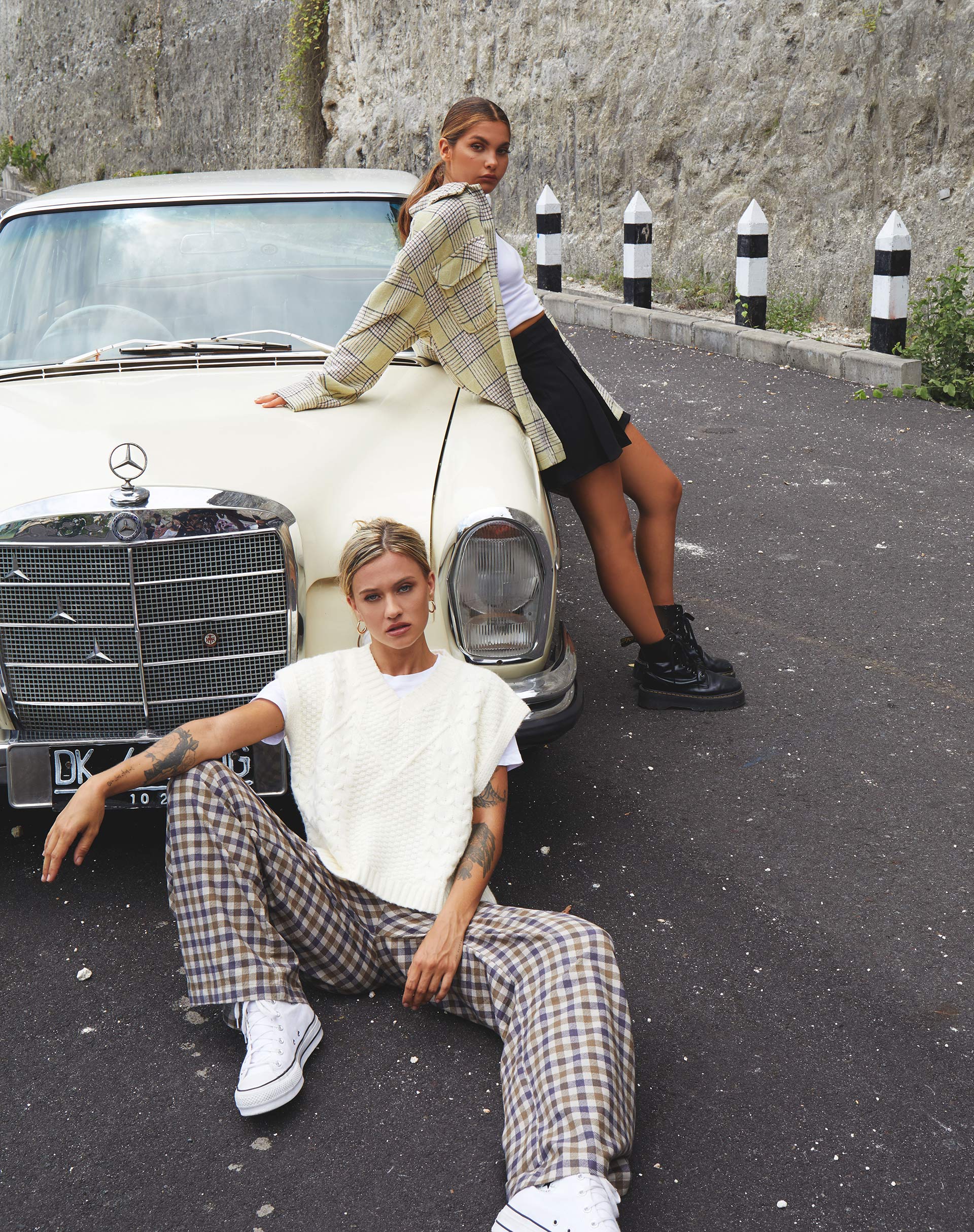 Image de Yeva Trouser in 40s Check Tan