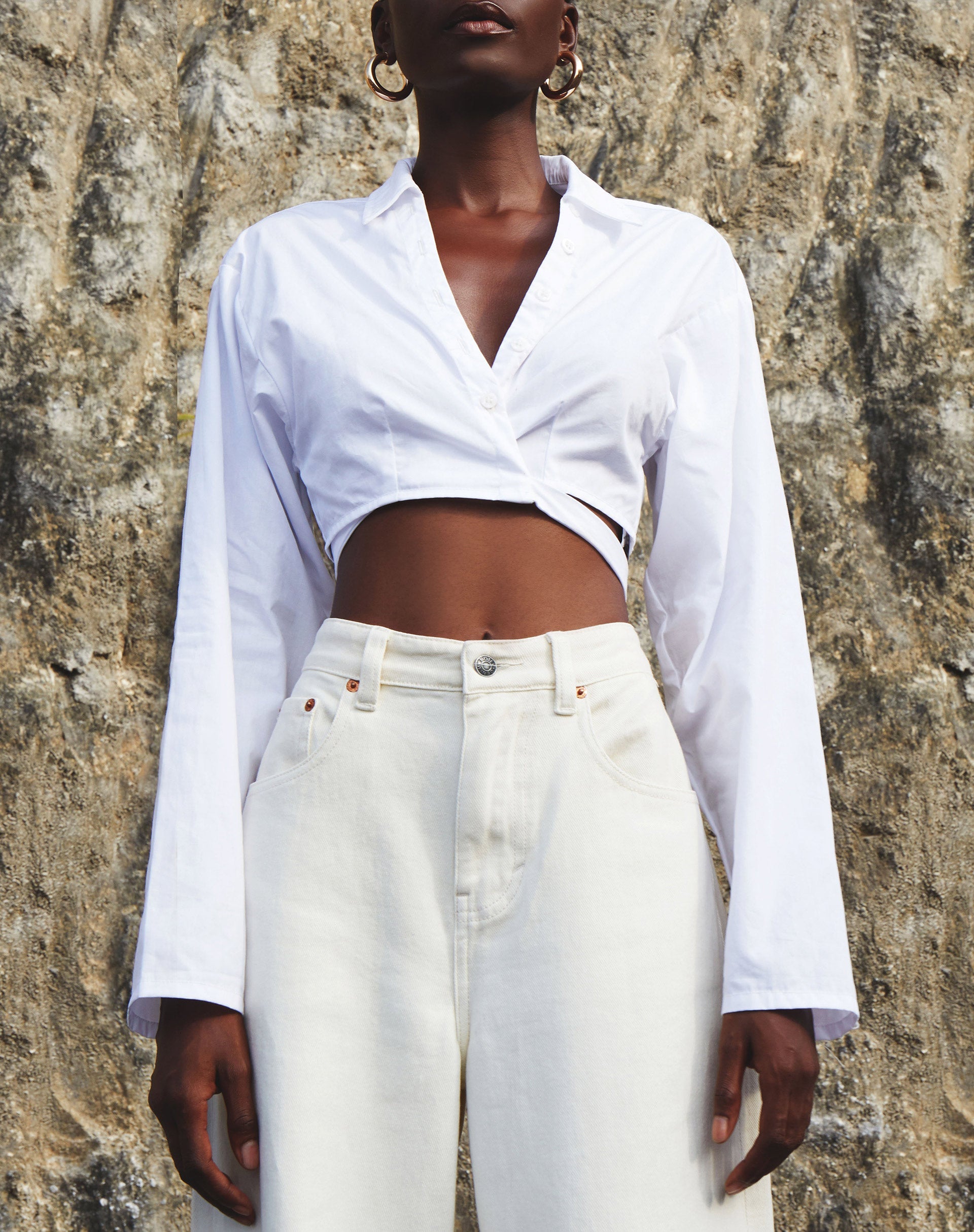 Image de Elyse Crop Top in White