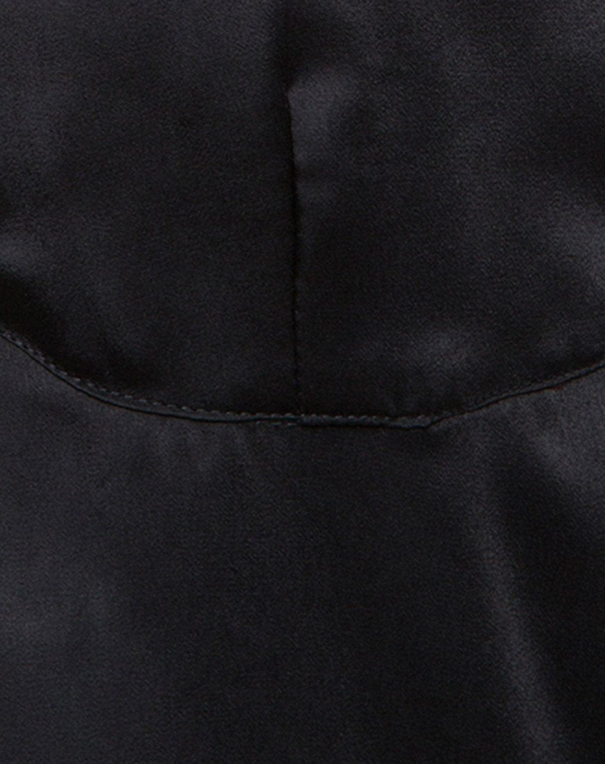 Image de Jasher Slip Dress in Satin Black
