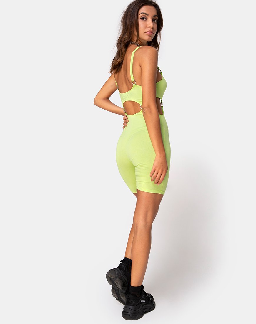 Image de Jaso Cutout Unitard in Lime