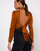 Image de Jasty Crop Top en satin Zebra Golden Coral
