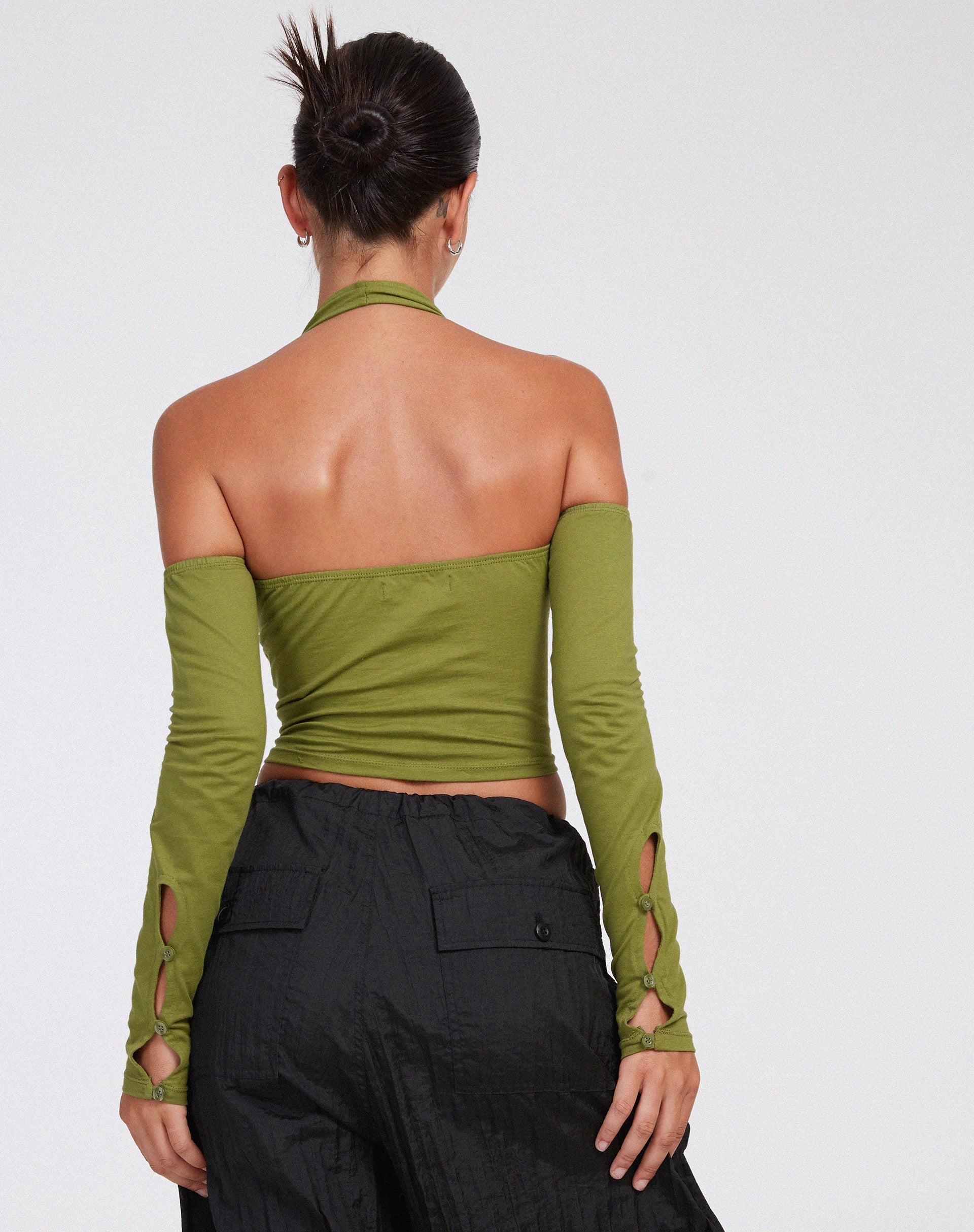 Image de Jayne Crop Top in Khaki