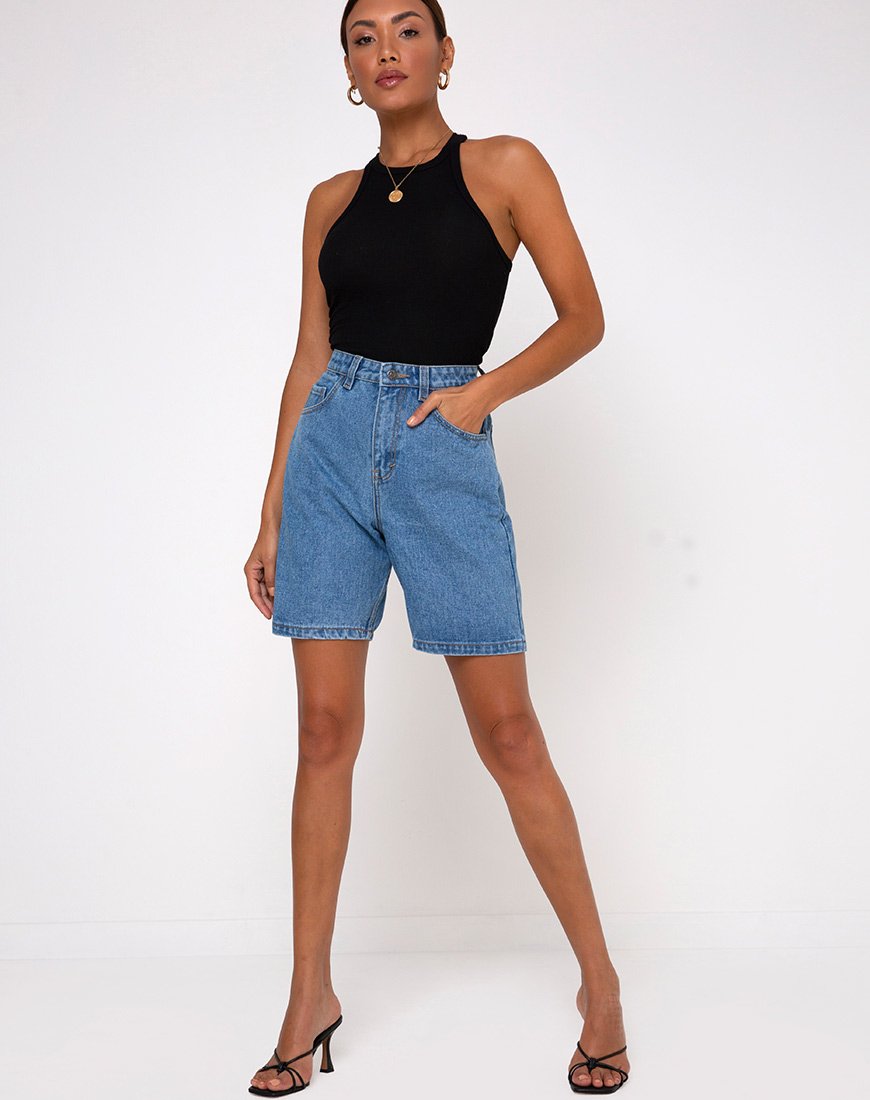 Image de Dad Jean Short in Blue Wash