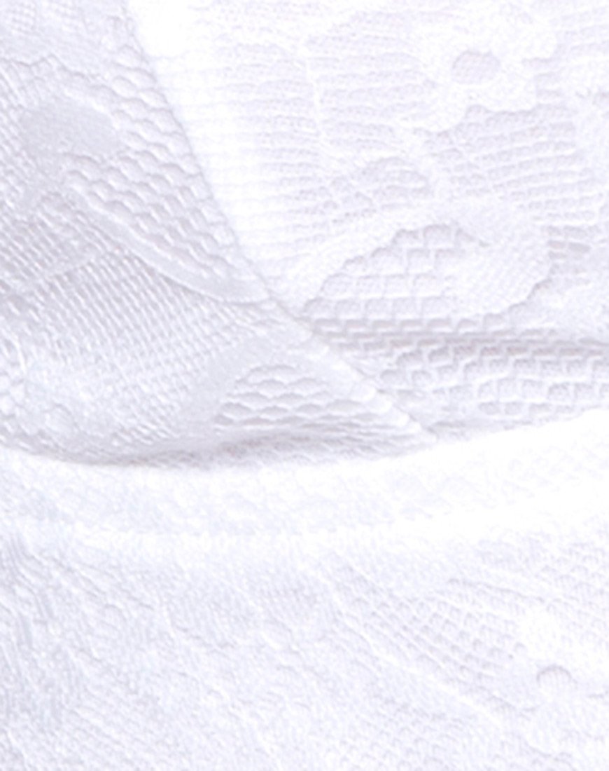 Image de Jeana Crop Top in White Eyelash Lace