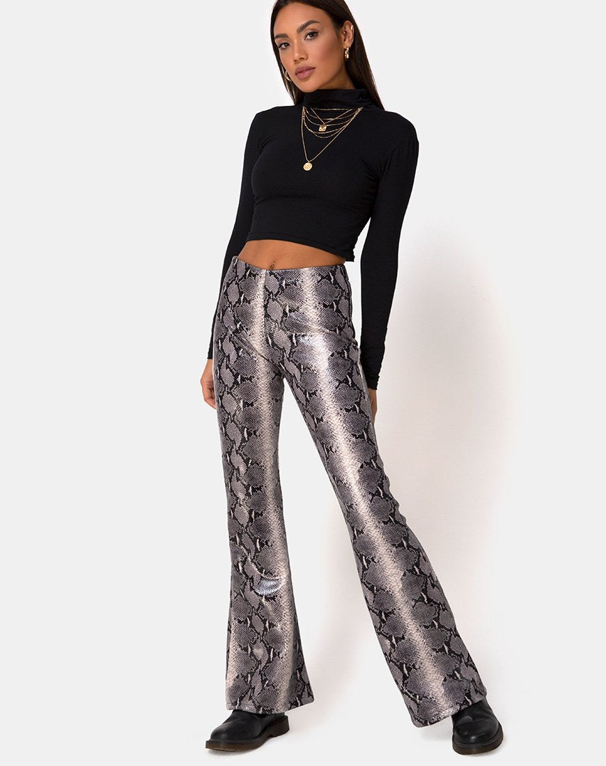 Image de Jeden Pantalon en PU Beige Snake