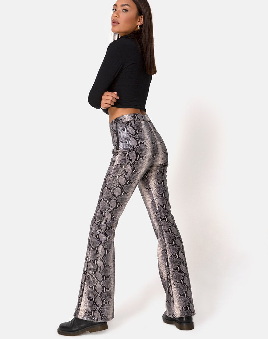 Image de Jeden Pantalon en PU Beige Snake