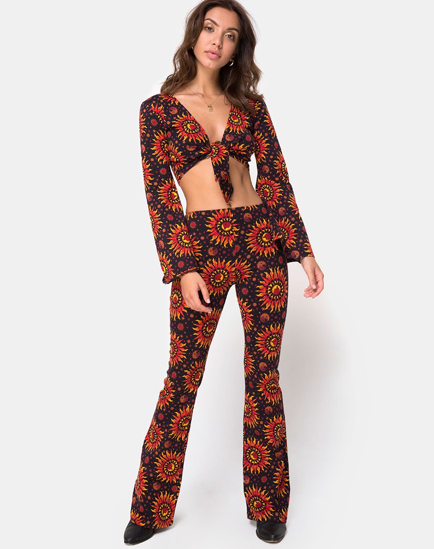Pantalon évasé Jeevan en Hot Sun X Princess Polly