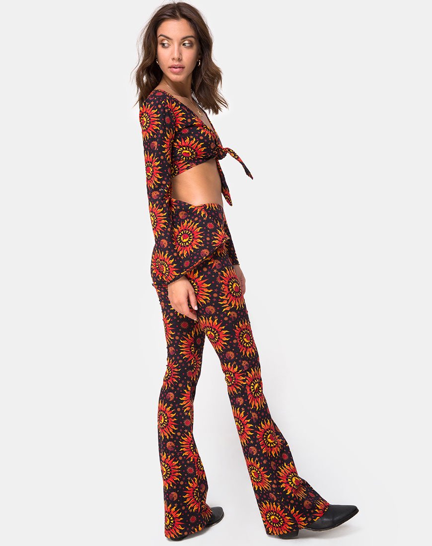Pantalon évasé Jeevan en Hot Sun X Princess Polly